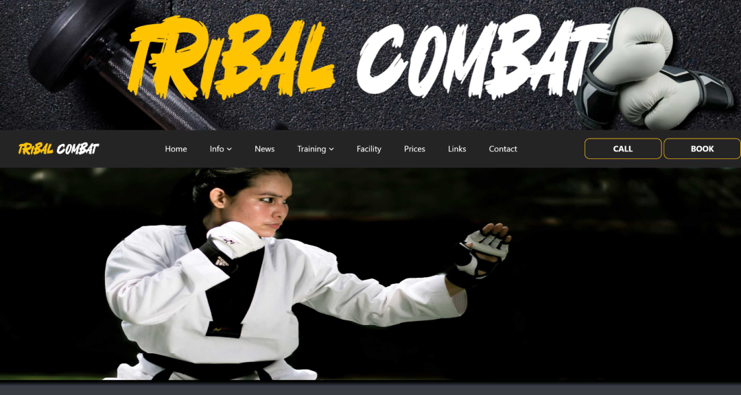 Tribal Combat: Responsive gym website design by SITE SYMPHONY